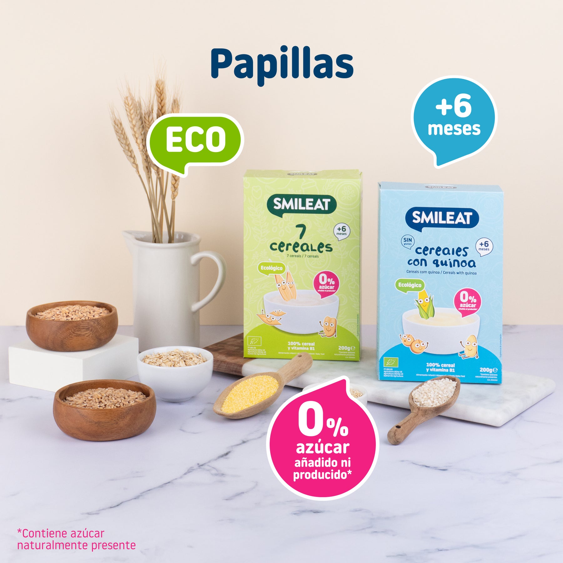 Papillas de cereales para bebé