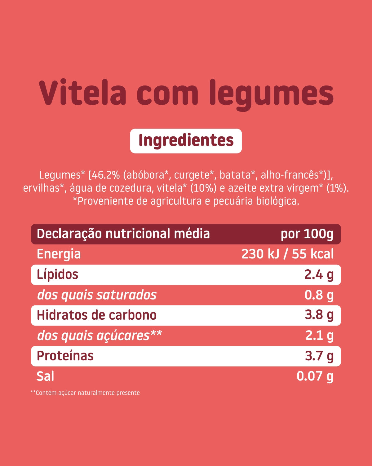 Boião de vitela com legumes