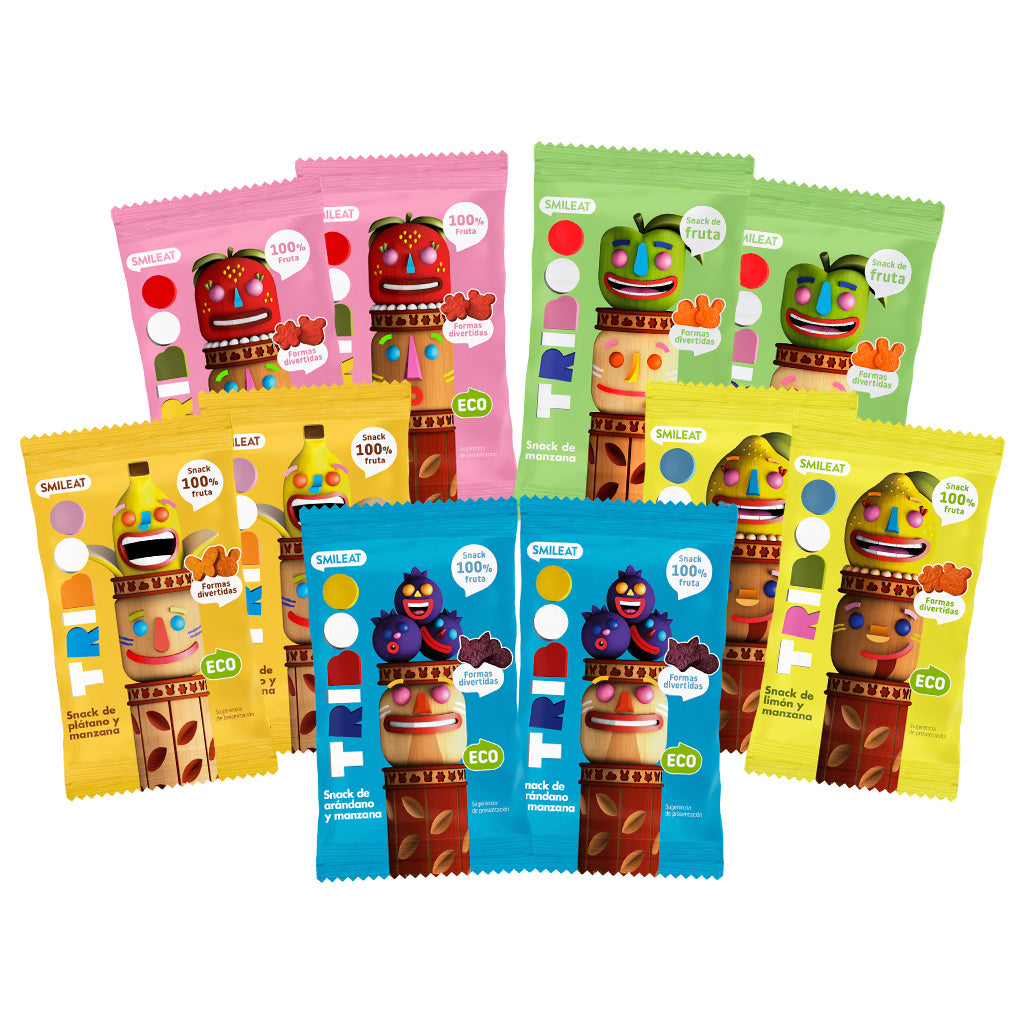 Snacks de frutas sin azúcares añadidos en 5 sabores para disfrutarlos todos, mejor que una gominola