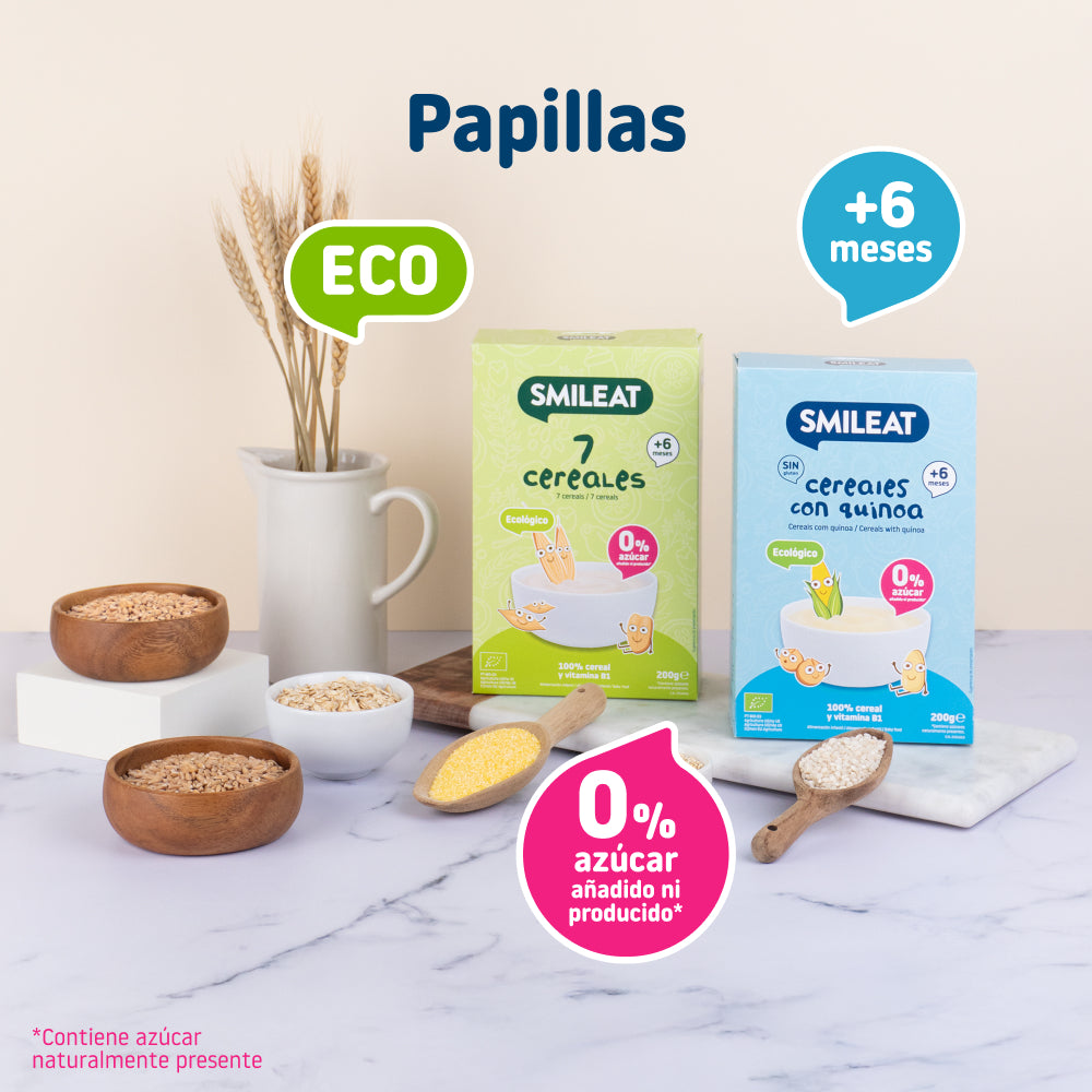 Papillas de cereales para bebé