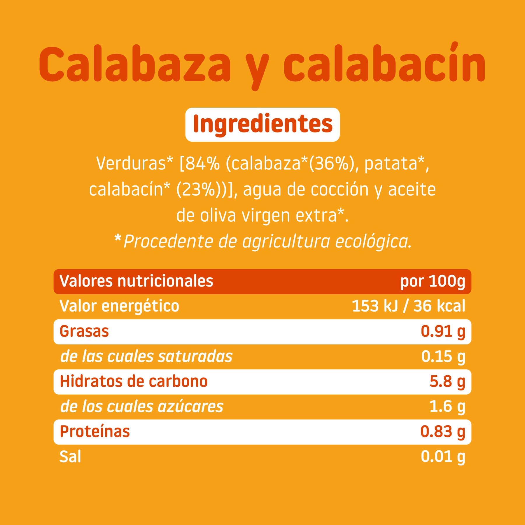 Tarrito de calabaza y calabacín