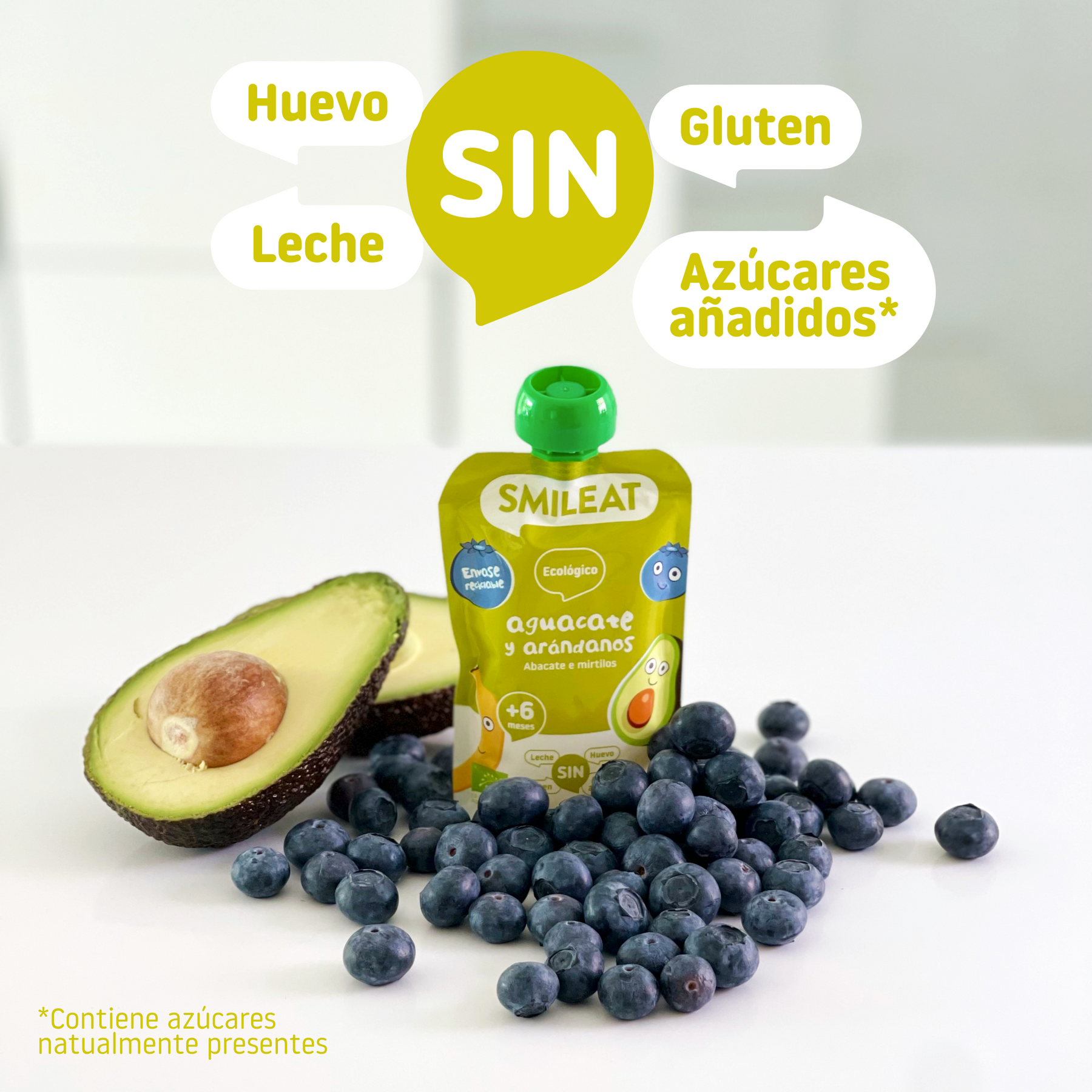 Pouch de aguacate y arándanos