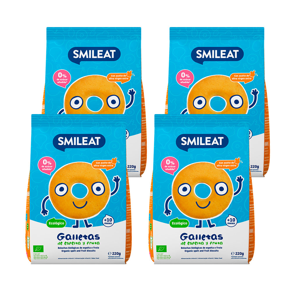 Pack Galletas espelta y fruta 4 Uds.