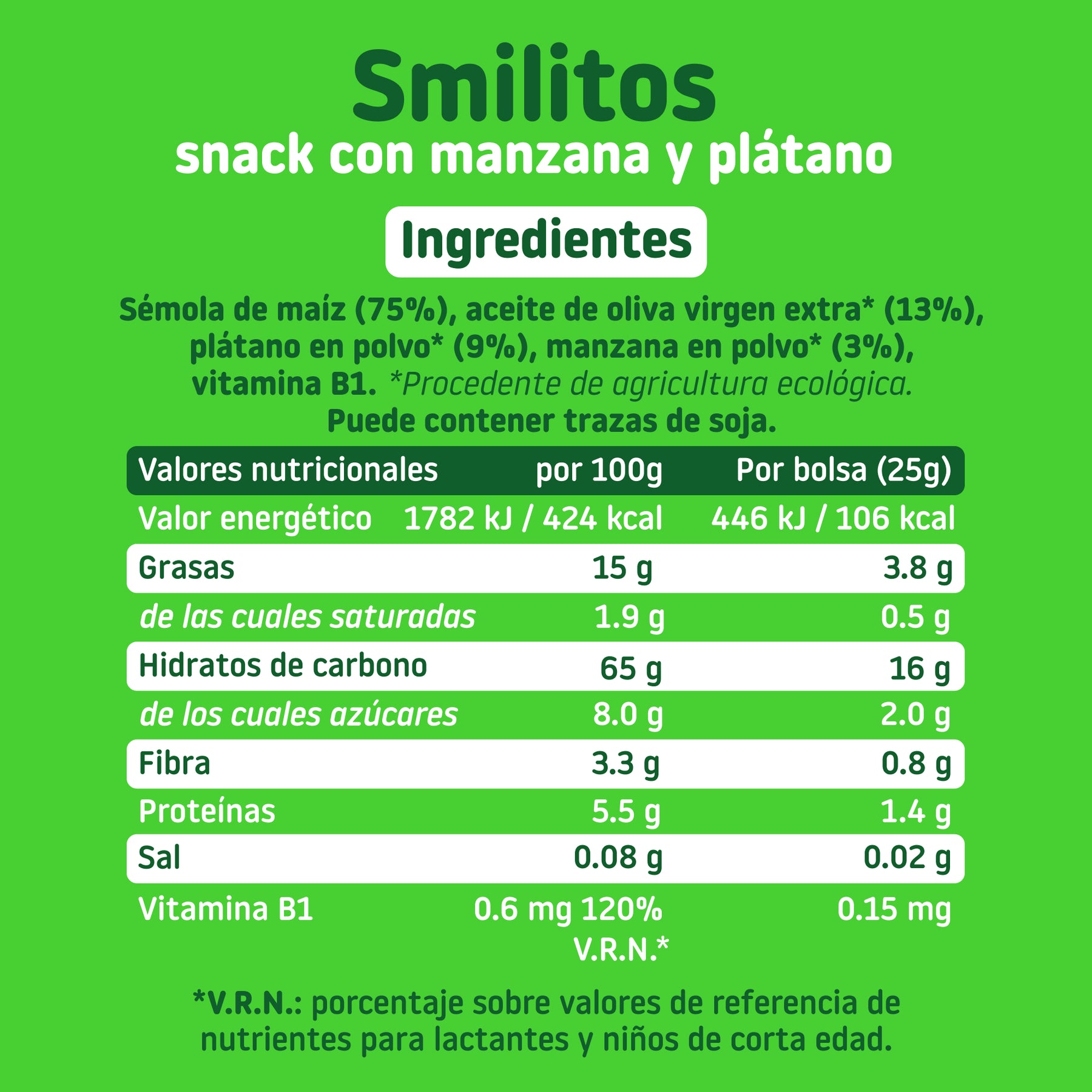 Pack Smilitos manzana y plátano 8Uds