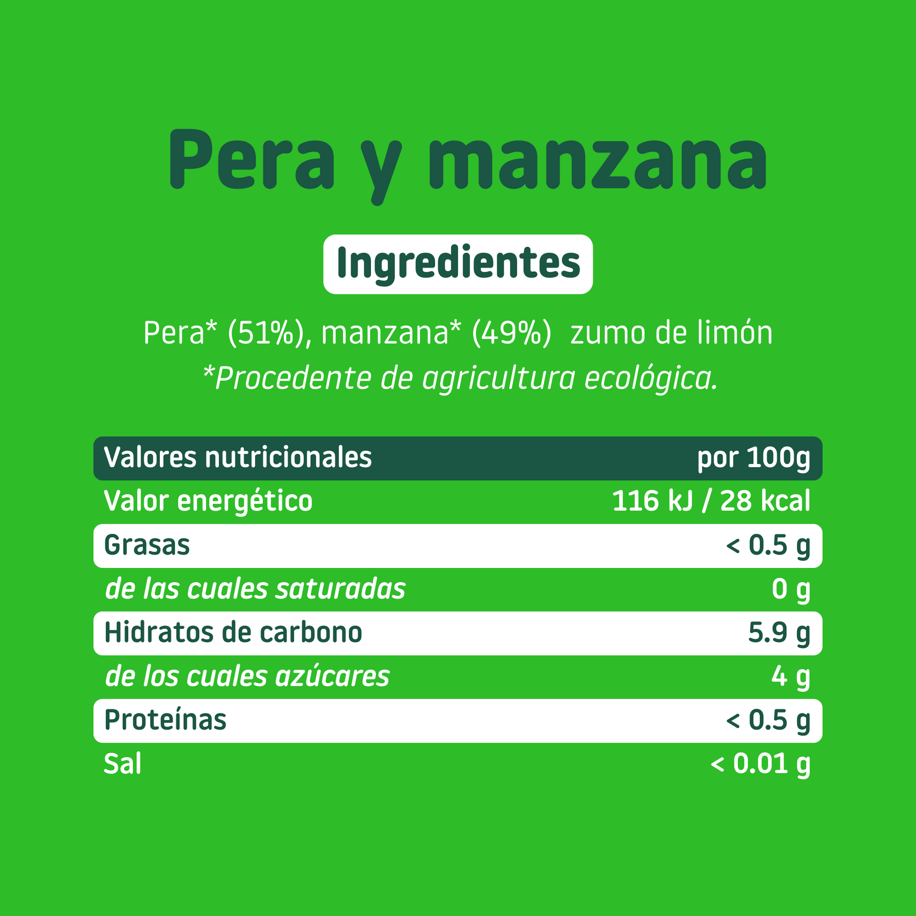 Tarrito de pera y manzana