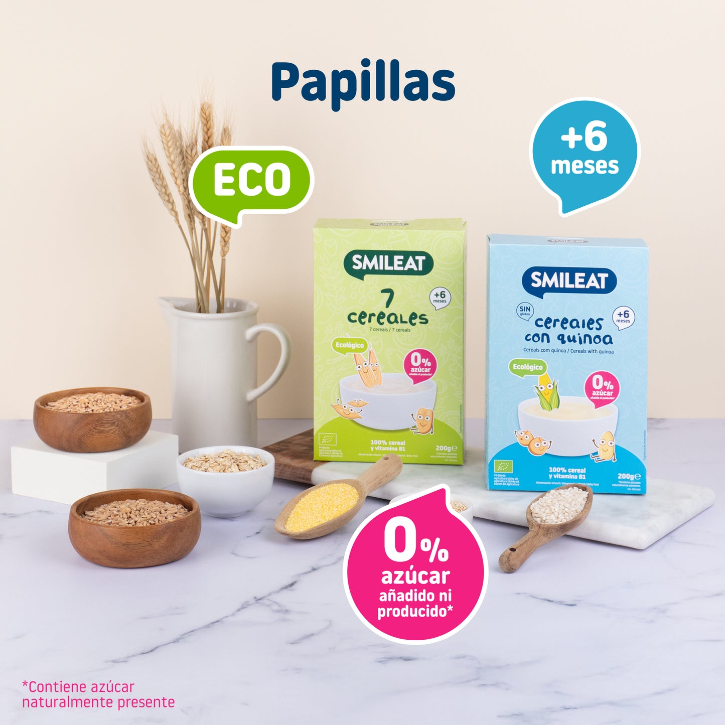 Papillas de cereales para bebé