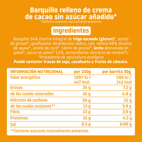 Barquillo relleno de crema ingredientes