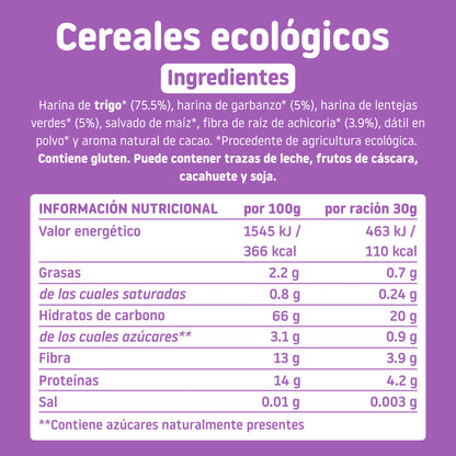 Ingredientes cerales de cacao