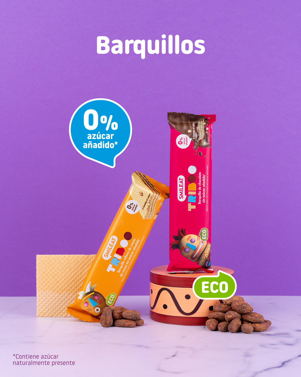 A variety of organic wafers with no added sugar—perfect for school or any snack time