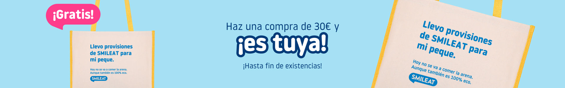 bolsa de playa gratis en compras superiores a 30 euros