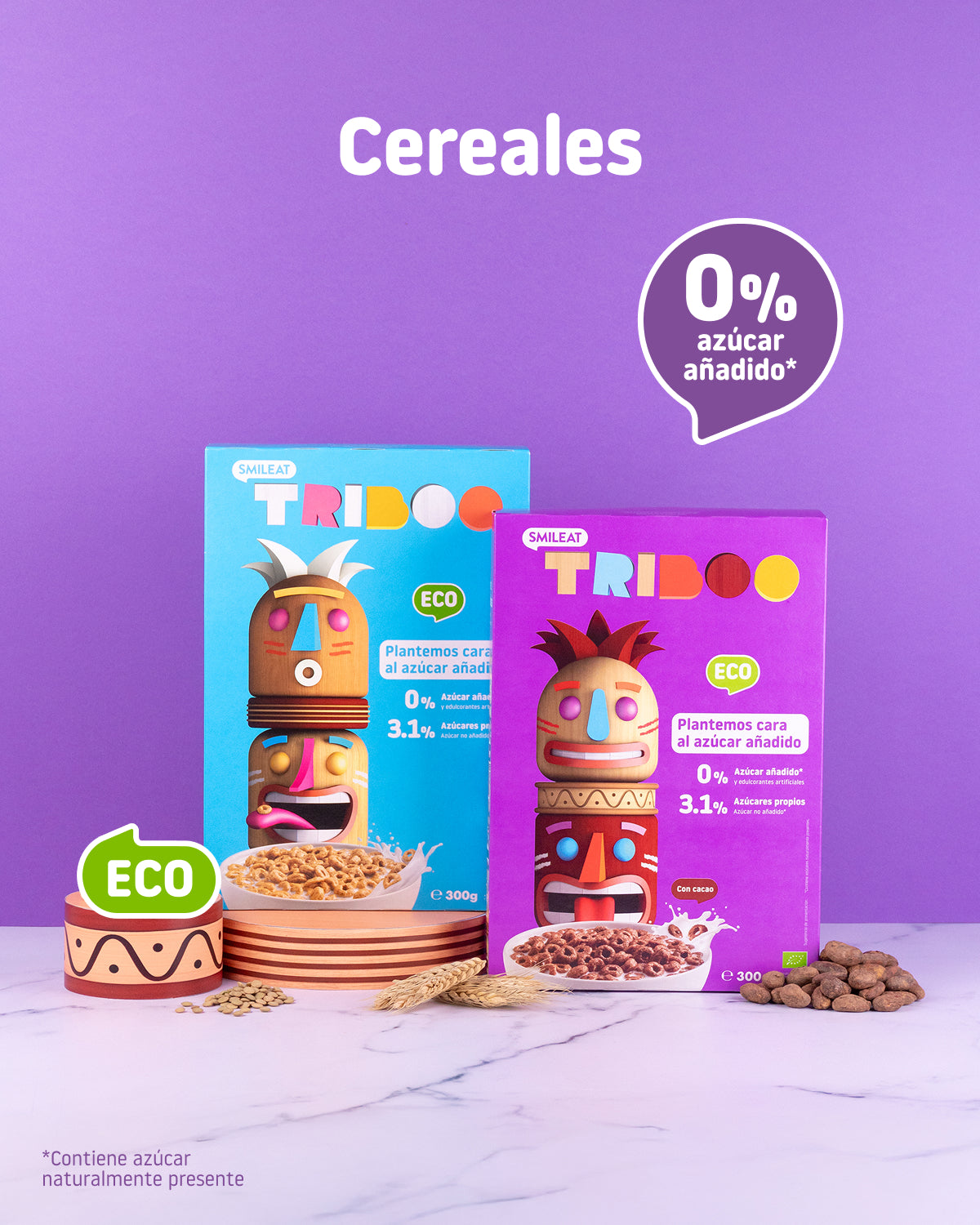 Cereales de desayuno SMILEAT ecológicos y sin azúcar añadido