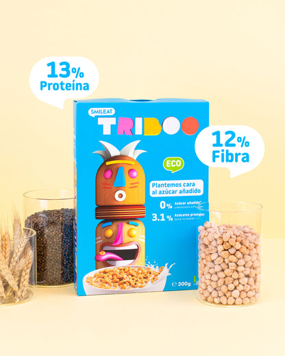 Cereales de desayuno ecológicos con 13% proteína y 12% fibra para tu bebe