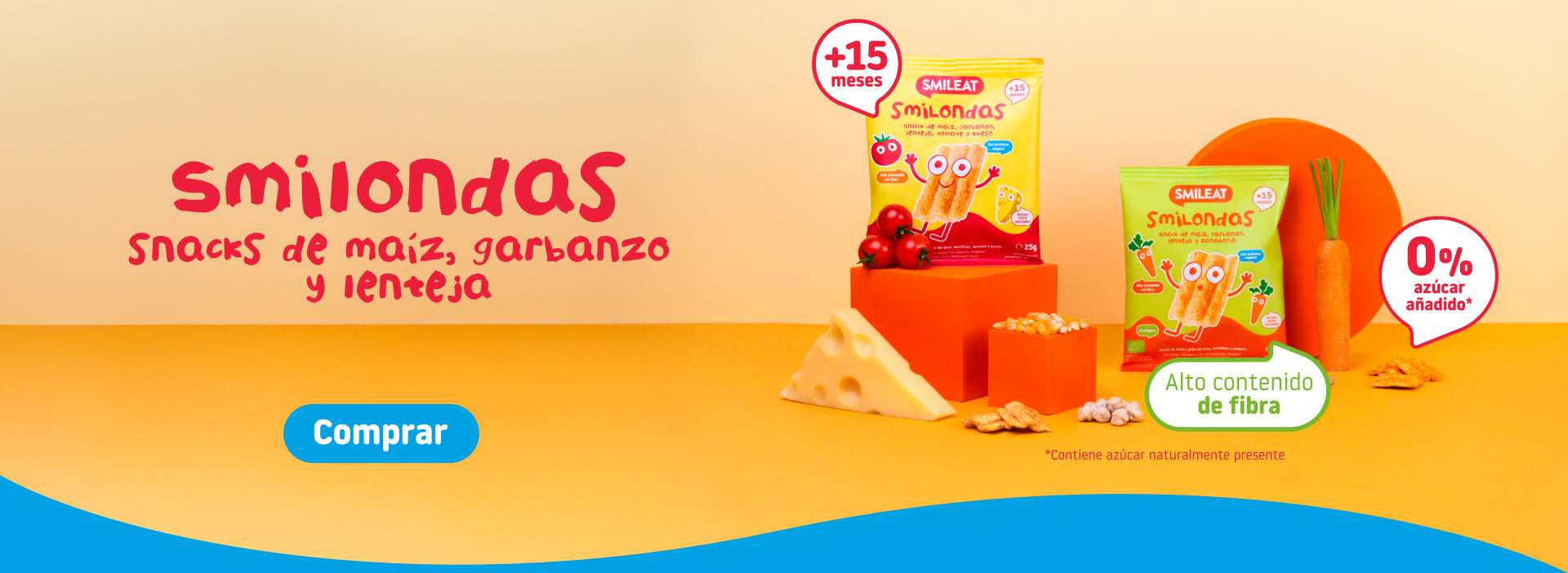 Snacks de alimentación infantil con alto contenido de fibra