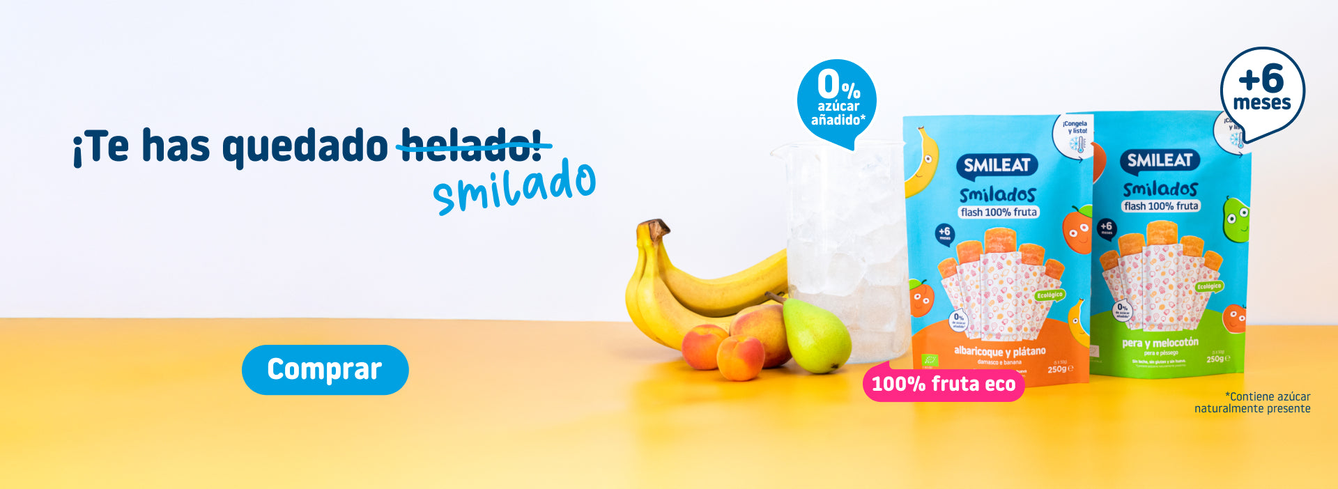 Helados de 100% frutas sin azúcares añadidos