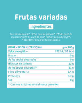 Pouch de frutas variadas