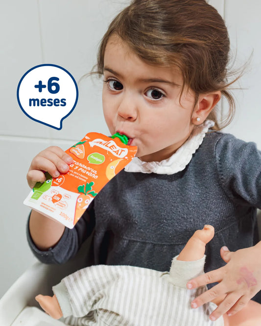 Pack pouches zanahoria, pera y plátano X 10