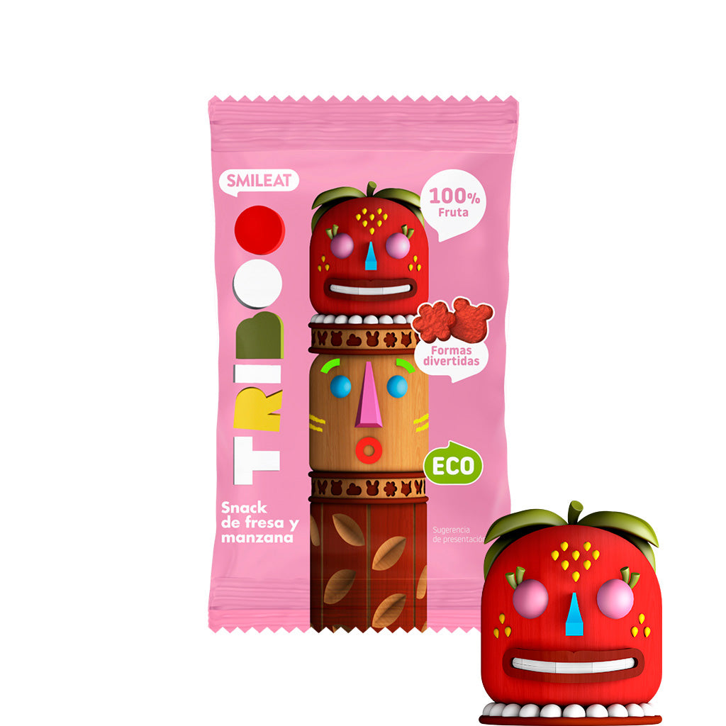 Snack TRIBOO de fresa y manzana