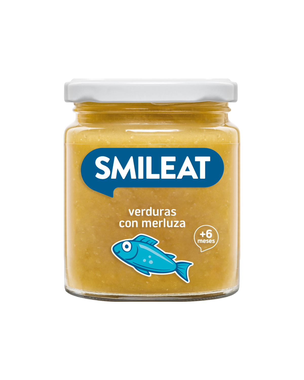Tarrito SMILEAT para bebes a partir de 6 meses de verduras con merluza