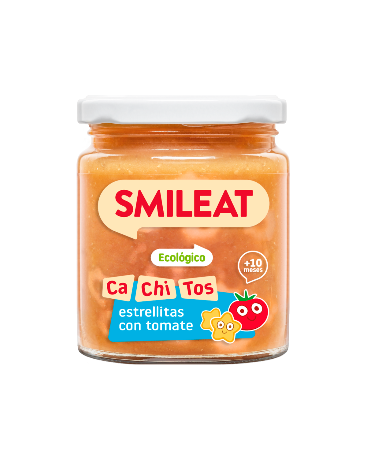 Tarrito SMILEAT para bebes a partir de 10 meses Ecológico de pasta con tomate
