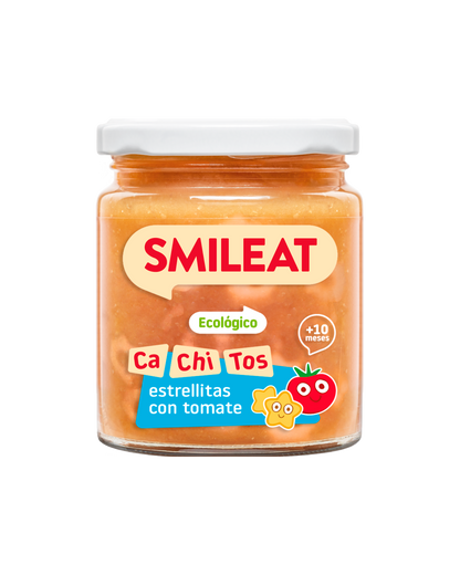 Tarrito SMILEAT para bebes a partir de 10 meses Ecológico de pasta con tomate