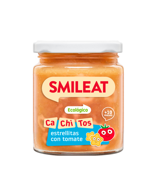 Tarrito SMILEAT para bebes a partir de 10 meses Ecológico de pasta con tomate