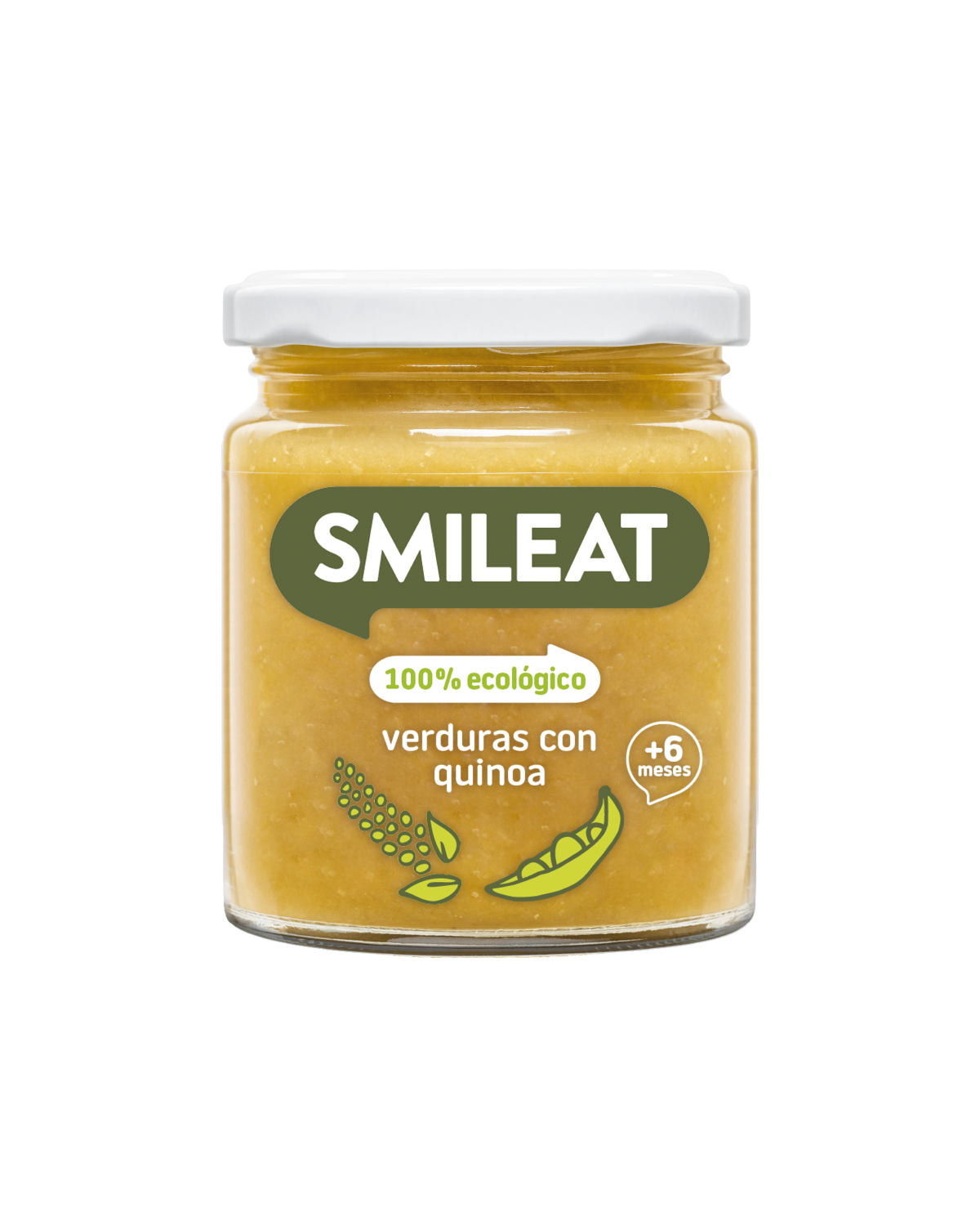 Tarrito ecológico SMILEAT de verduras con quinoa para bebes a partir de 6 meses
