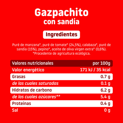 Tarrito de Gazpachito con sandía