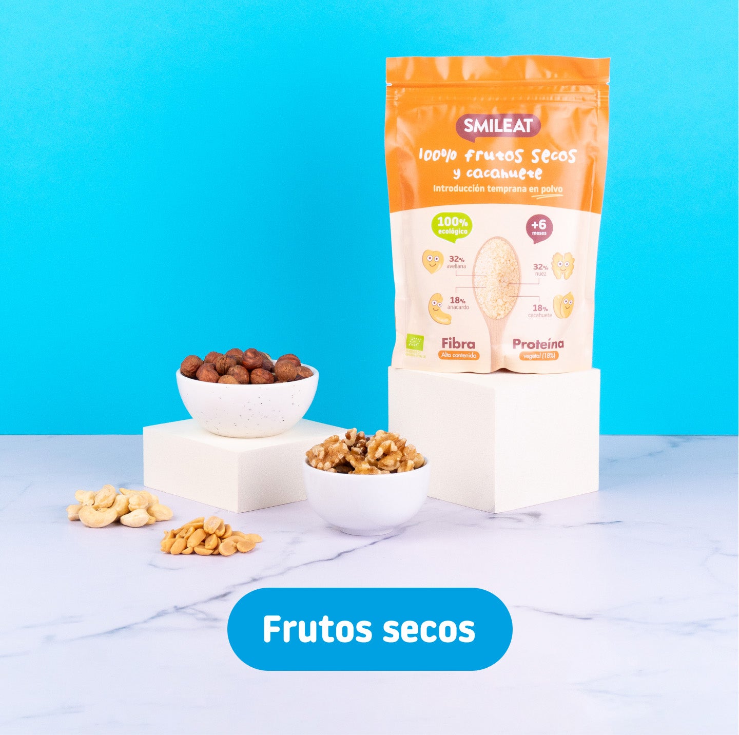 Frutos secos y cachuete para más de 6 meses 100% ecológico