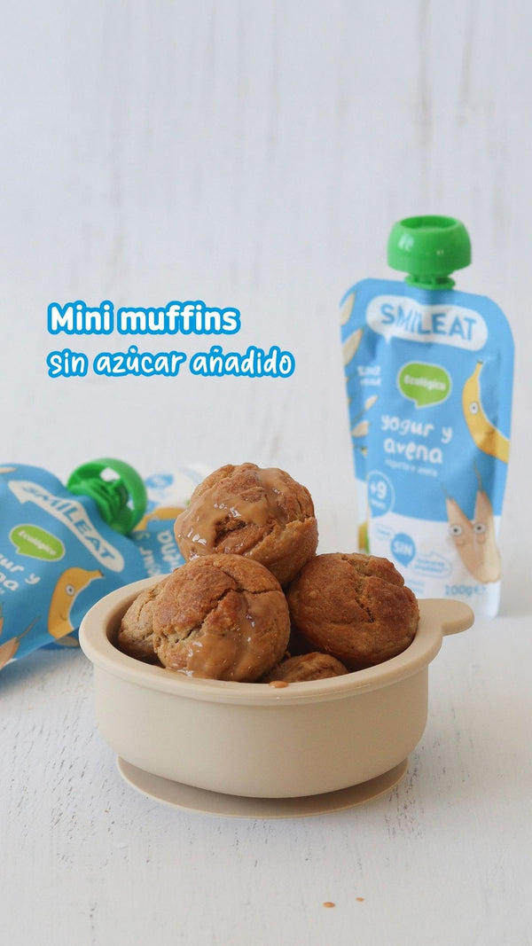 Receta de mini muffins sin azúcar añadido para bebes a partir de 6 meses