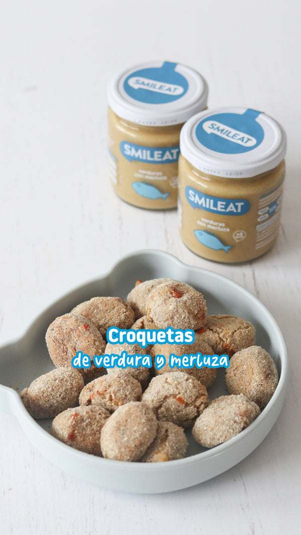 Receta de croquetas de verdura y merluza para bebes a partir de 6 meses 