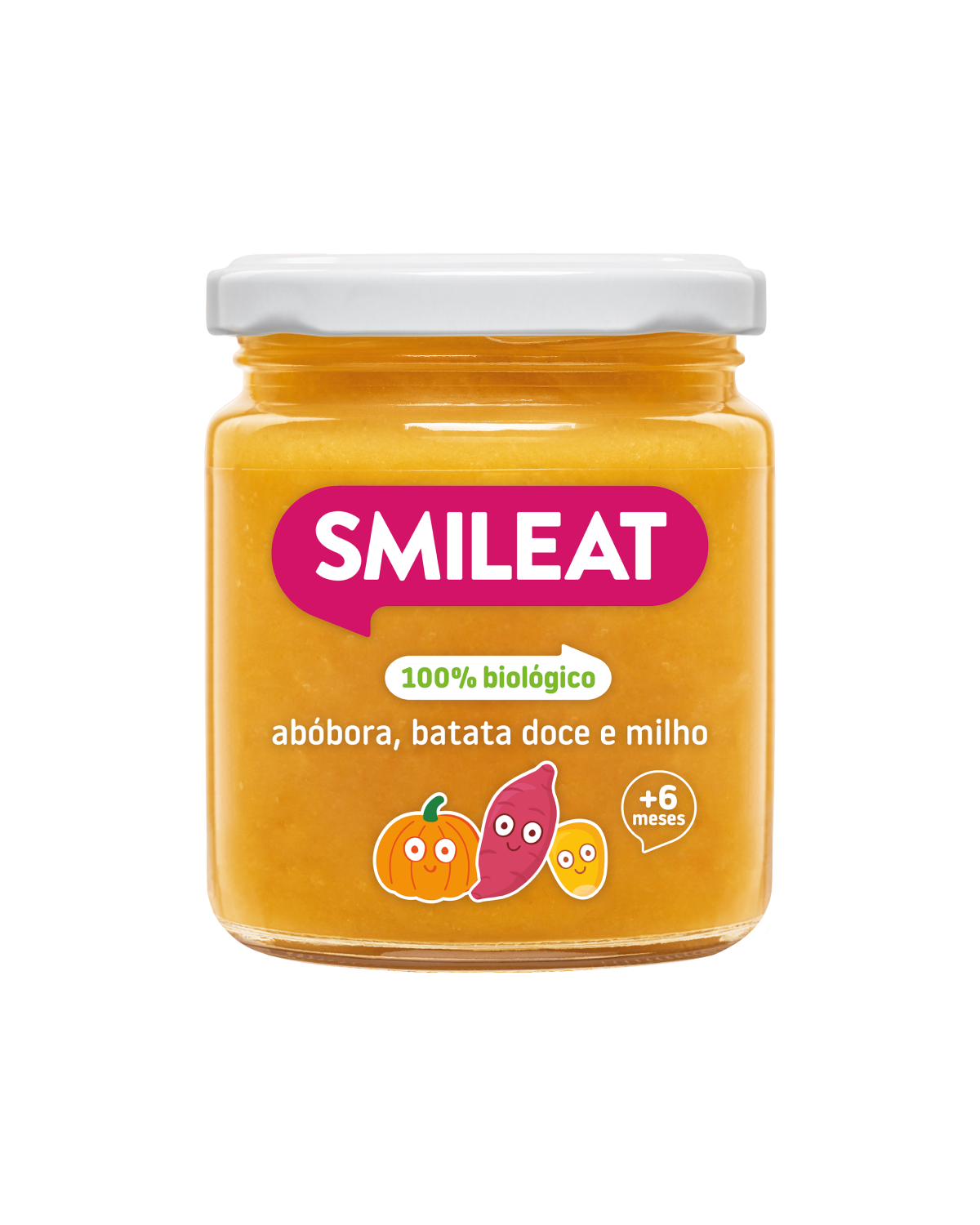Boião de abóbora batata doce e milho +6 meses 100% ecológico