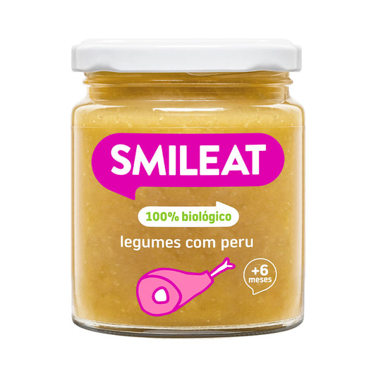 Boião de legumes com peru
