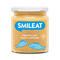 Boião de legumes com robalo e pescada