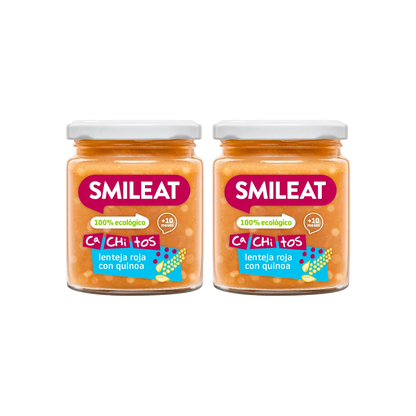 Tarrito con trozos de lenteja roja con quinoa 2 unidades en pack ahorro
