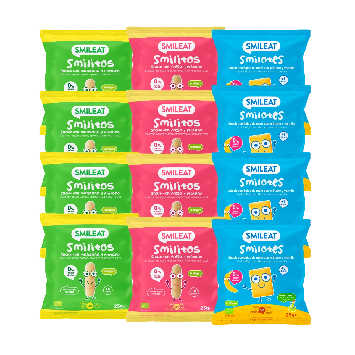 Snacks de maíz para bebes a partir de 8 meses sin azúcar añadido