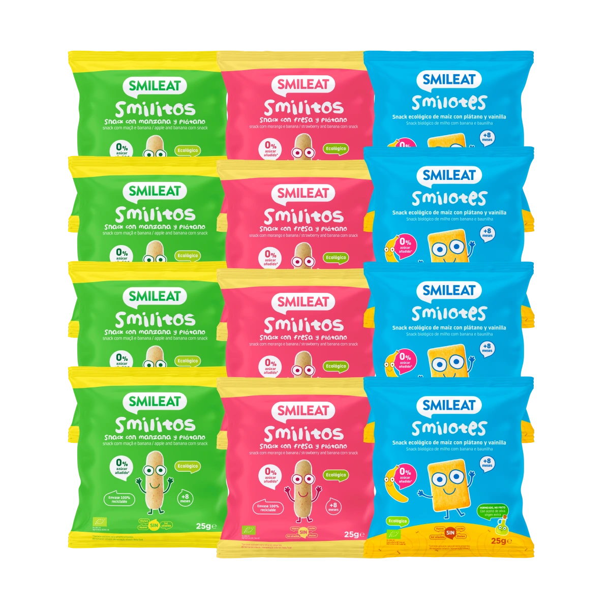 Snacks de maíz para bebes a partir de 8 meses sin azúcar añadido
