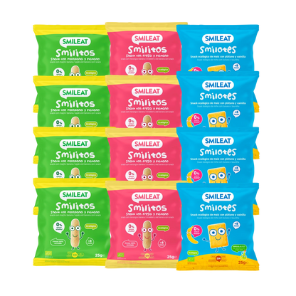 Snacks de maíz para bebes a partir de 8 meses sin azúcar añadido