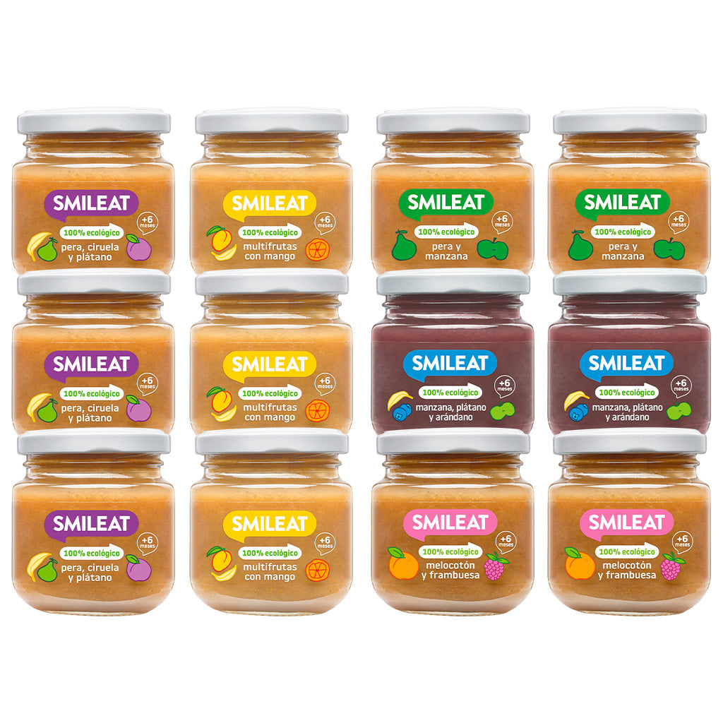 Special offer pack of organic fruit baby food jars for babies 6 months and older