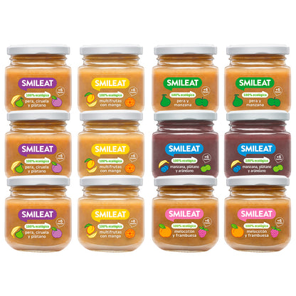 Special offer pack of organic fruit baby food jars for babies 6 months and older