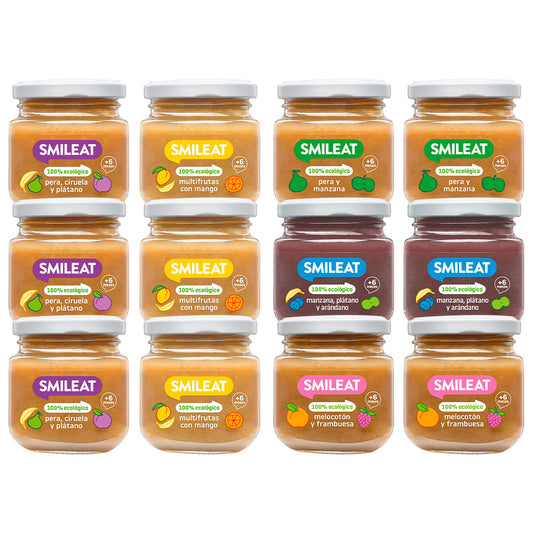 Special offer pack of organic fruit baby food jars for babies 6 months and older