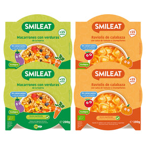 Pack of ready meals for children with no preservatives and no added salt