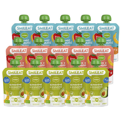 Pack Pouches +6 Meses 15 Uds.