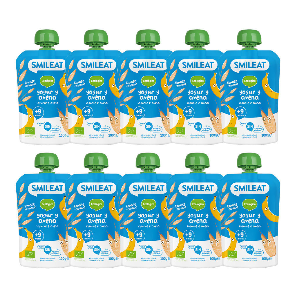 Yogurt and Oatmeal Pouches, Pack of 10