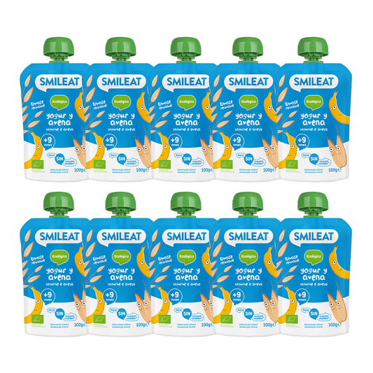 Yogurt and Oatmeal Pouches, Pack of 10