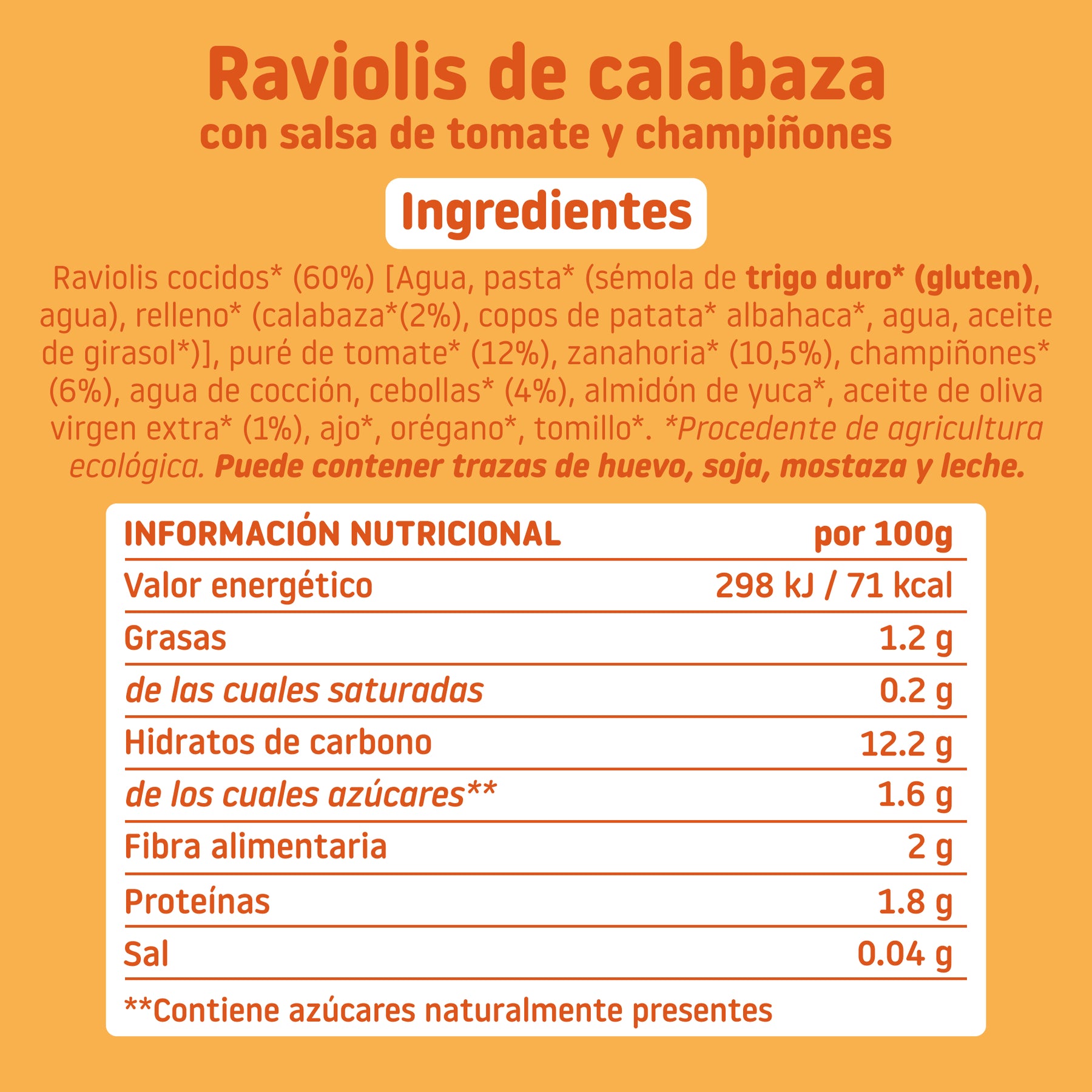 preserved-free pasta ingredients for children with tomato sauce