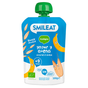 Pouch de yogur y avena Smileat