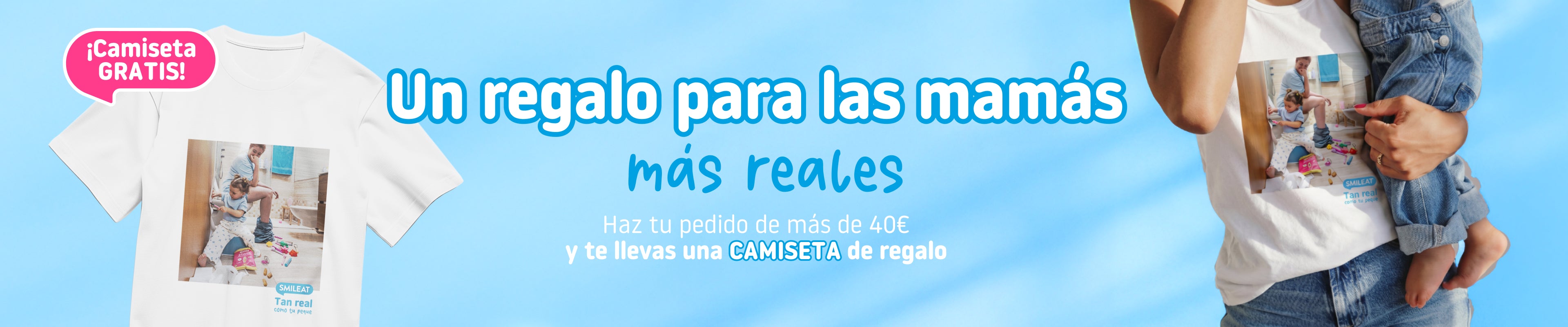 en todos los pedidos de tarritos ecológicos  para bebés +6m (sin conservantes) regalo camiseta día de la madre