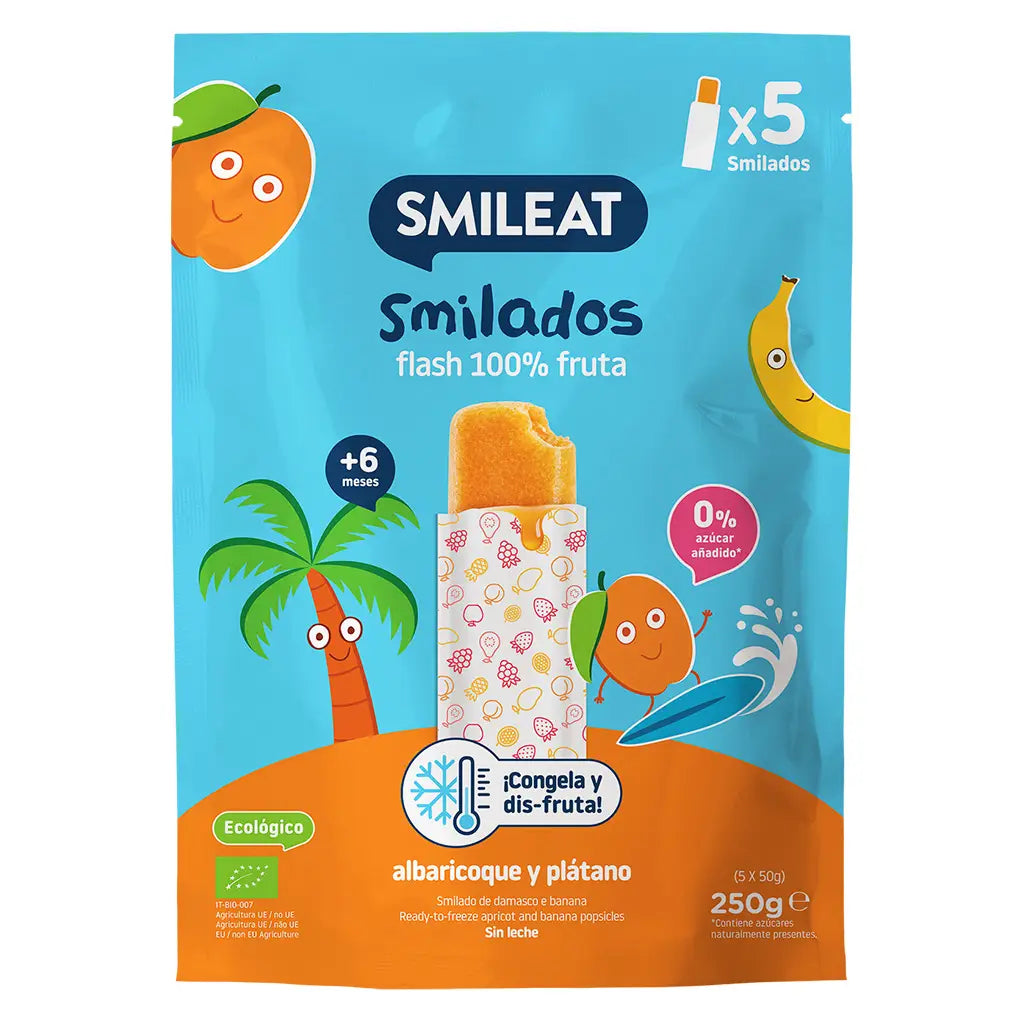 Helado de fruta sin azúcares añadidos para bebes  a partir de +6 meses