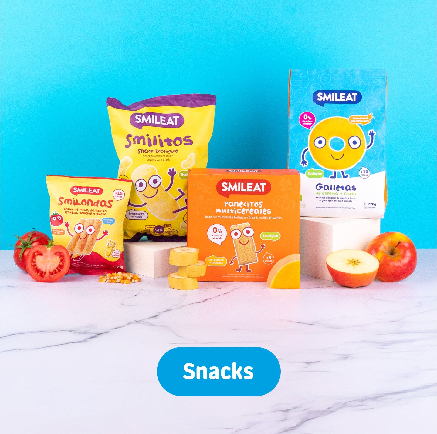 Pack de Snacks con smilitos, smilonadas y galletas ideal para cualquier momento del día