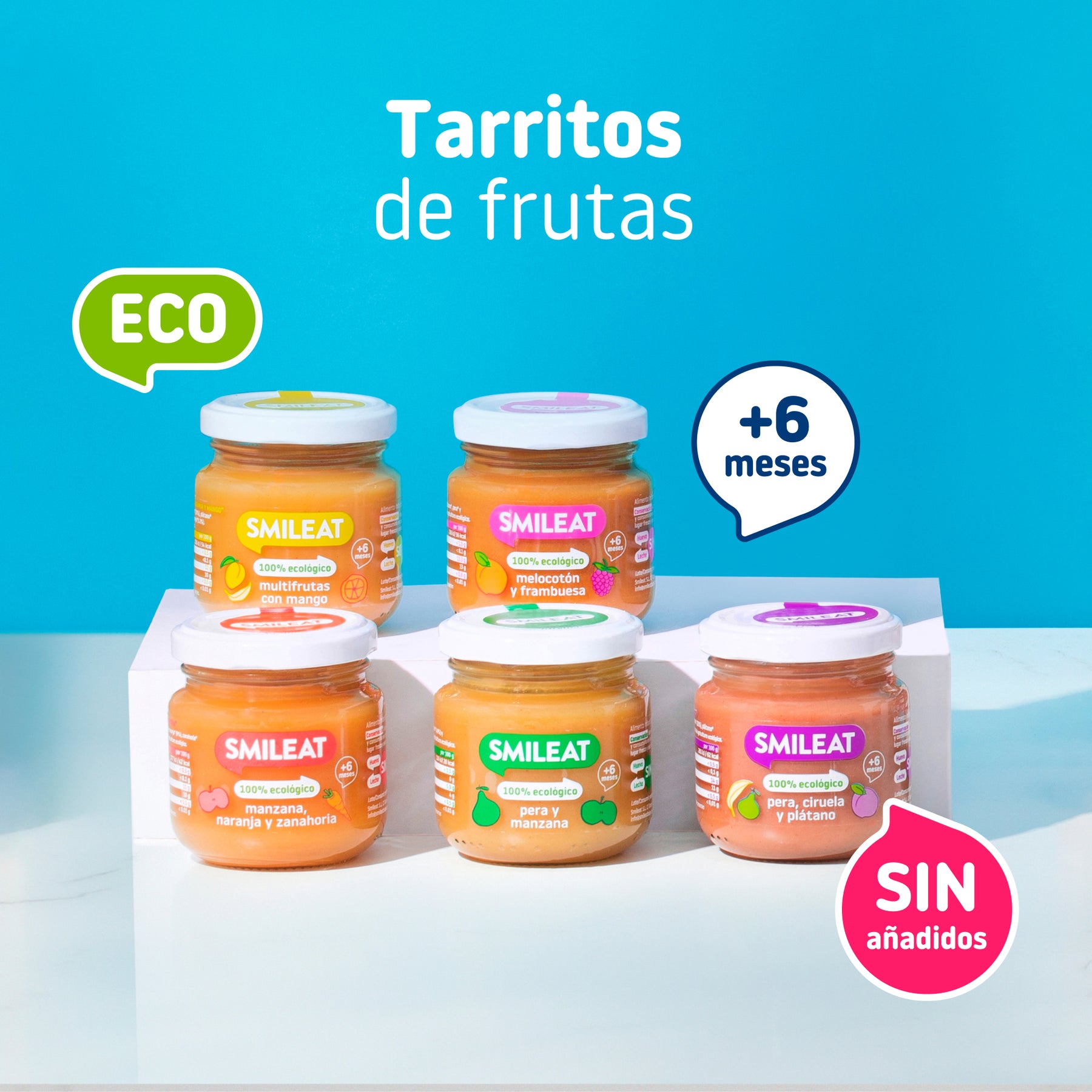 tarritos de frutas ecológicos para bebes a partir de 6 meses